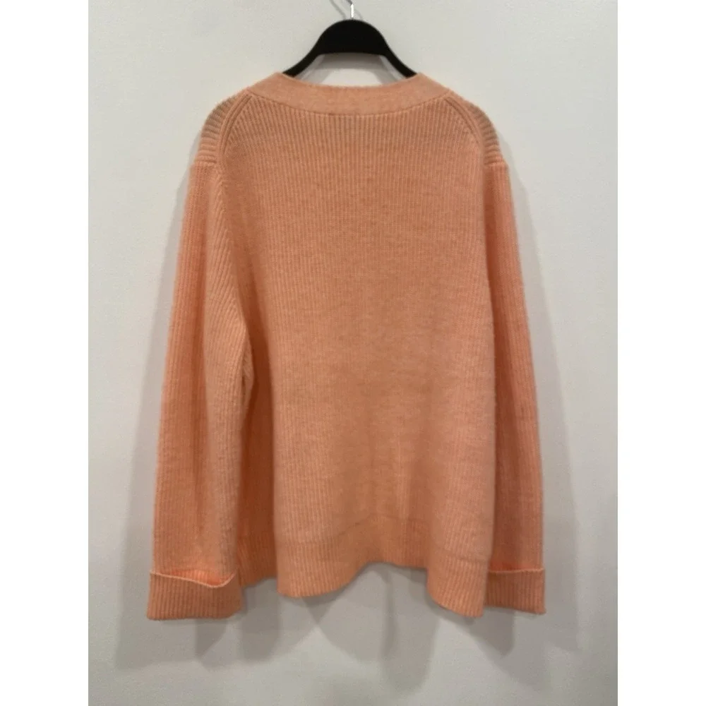 Talbots Plus Cardigan Button Front Sweater Peach Size 2X Librarian Sweater